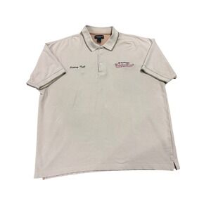 UltraClub Mens 2XL Beige Hatteras Catalina Classic Marlin Tournament Polo Shirt